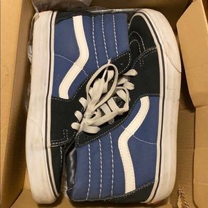 Blue and black vans